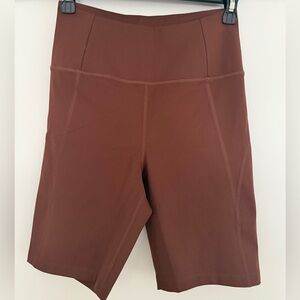 Girlfriend Collective High Rise Bike Shorts - Earth, size Medium